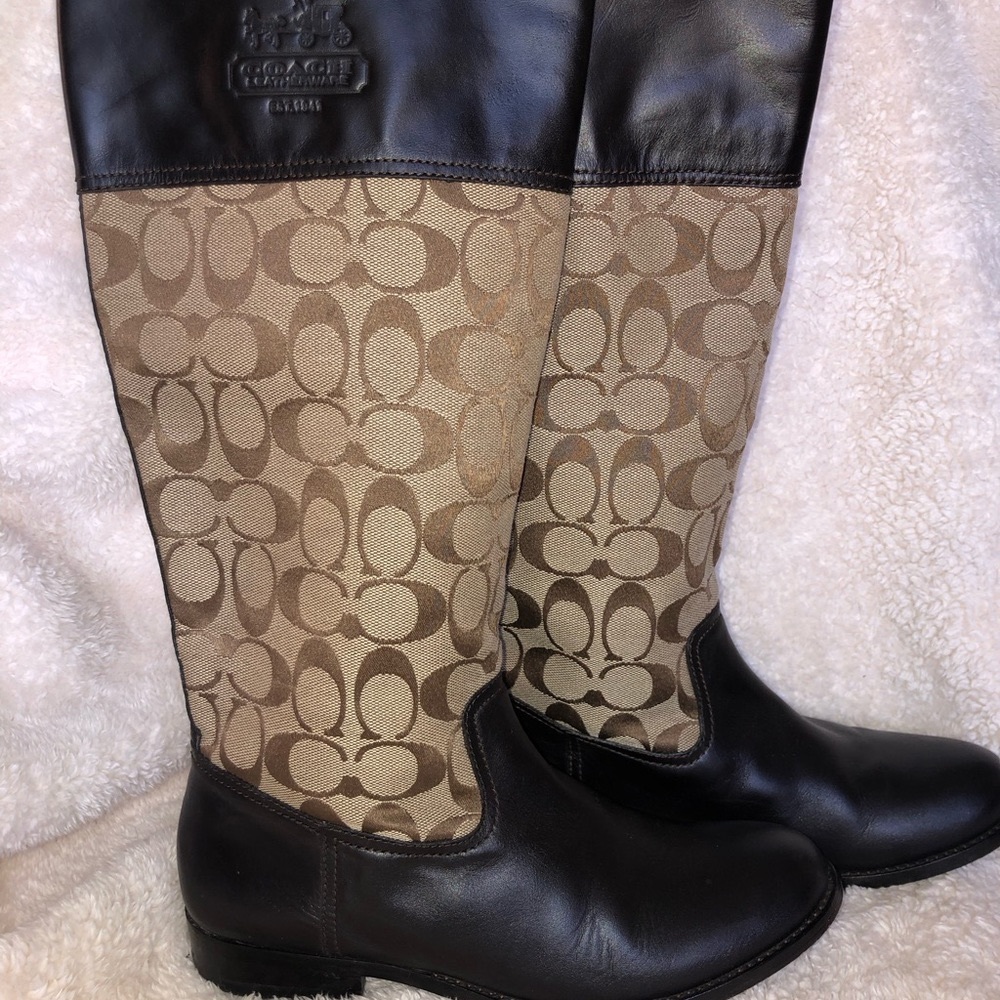 Coach Chrissi Brown Tall Boot sz 7.5